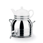 سماور رو اجاقی شیر دار 1.0 + 3.0 لیتر استیل براق لونا آسترا کرکماز 032