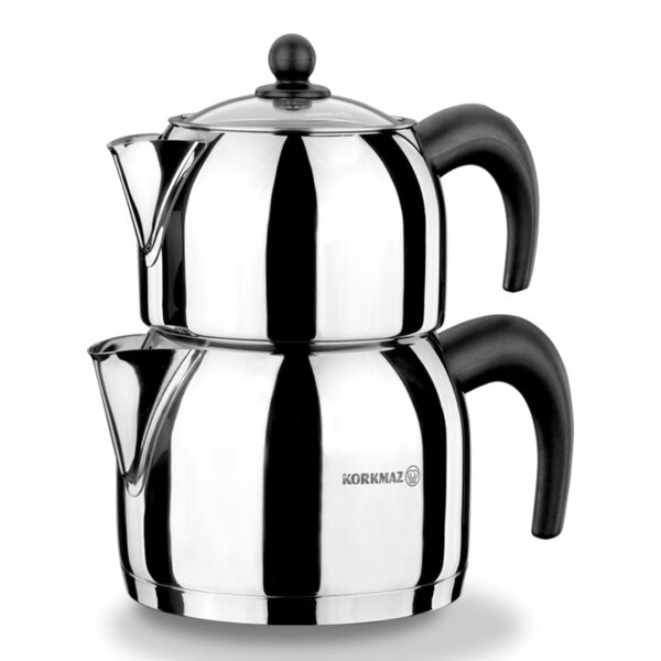 کتری قوری 0.7+1.5 لیتر استیل اربیت کرکماز 070 - تصویر 1