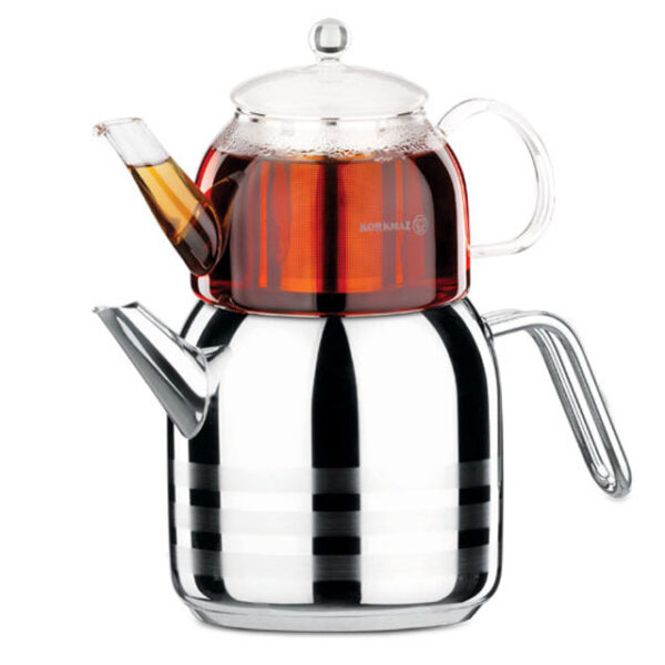 korkmaz-astra-074-02-iranhomeappliances.jpg کتری و قوری 1.0 + 2.0 لیتر استیل براق آسترا کرکماز 074-02