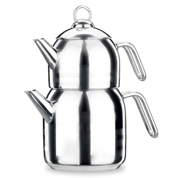 کتری و قوری 1.3 + 3.0 لیتر استیل مات مگا کرکماز 091-01