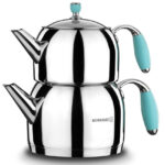 کتری قوری 1.1+2.0 لیتر استیل فلورا کرکماز 119-04