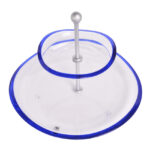 ظرف بلور دو طبقه 23.5 سانتیمتر آبی فلو والترگلس 1201243