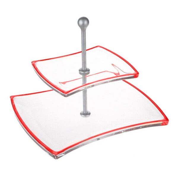 1214487-Walther-Glass.jpg ظرف بلور دو طبقه 23.5 سانتیمتر قرمز وینکس والترگلس 1214487 - تصویر 1