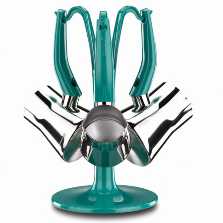 سرویس قهوه جوش 4 پارچه 3+4+5 فنجان استیل آزورا کرکماز 1229