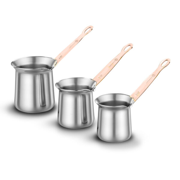 سرویس قهوه جوش 2-3-4 فنجان استیل براق رزانا کرکماز 1233 - تصویر 1