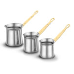 سرویس قهوه جوش 3 پارچه استیل گلدیا کرکماز 1234