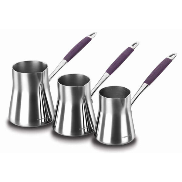 سرویس قهوه جوش 3+4+5 فنجان استیل فلورا کرکماز 126-03 - تصویر 1