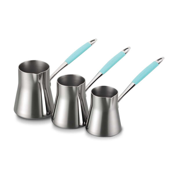 سرویس قهوه جوش 3+4+5 فنجان استیل فلورا کرکماز 126-04 - تصویر 1