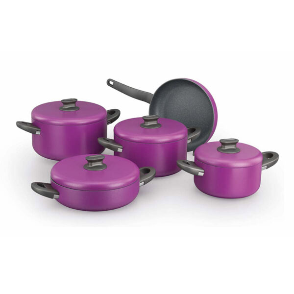 سرویس قابلمه گرانیت 9 پارچه بنفش لینا پلاس کرکماز 1289 - تصویر 1