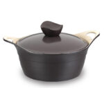 قابلمه سرامیک 20 سانتیمتر 3.0 لیتر مشکی ناتورا کرکماز 1450