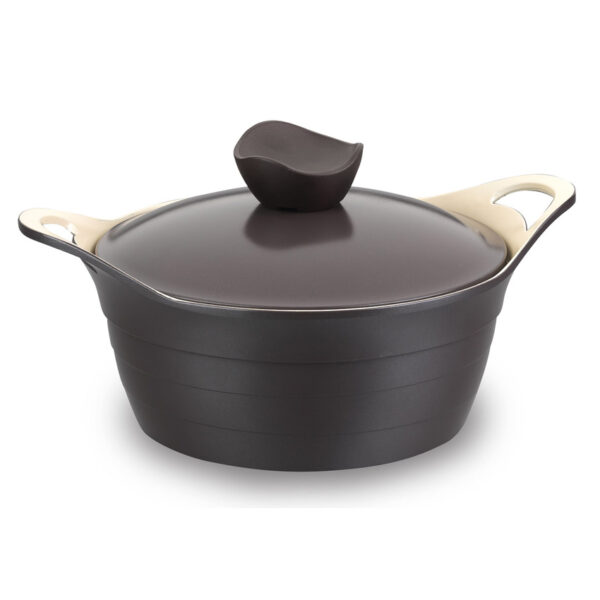 قابلمه سرامیک 24 سانتیمتر 5.5 لیتر مشکی ناتورا کرکماز 1451 - تصویر 1