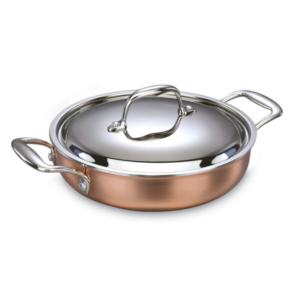 قابلمه کوتاه 24 سانتیمتر 2.5 لیتر استیل دیوانی کرکماز 1532 - تصویر 1