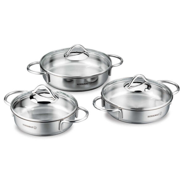 سرویس املت پز 6 پارچه استیل تامبیک کرکماز 1805 - تصویر 1