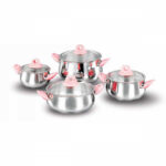 سرویس قابلمه 8 پارچه استیل براق مانولیا کرکماز 1931