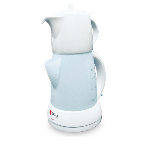 چای ساز برقی 1650 وات 0.7 + 1.8 لیتر سفید پانینی ریوالد 22221 - تصویر 1