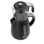 چای ساز برقی 1800 وات 0.7 + 1.9 لیتر مشکی تورینو ریوالد 22225