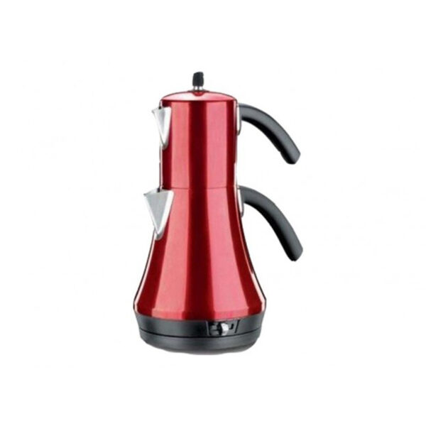 سرویس چای ساز برقی 2200 وات 0.9 + 1.5 لیتر قرمز مولوی کرکماز 349-01 - تصویر 1