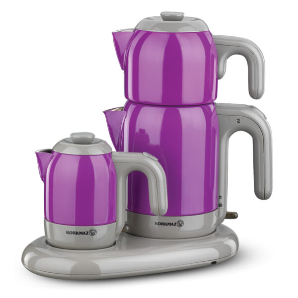 چای ساز و قهوه ساز برقی 700-1600 وات بنفش میا کرکماز 353-07 - تصویر 1