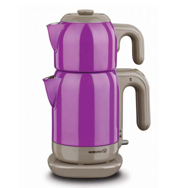 چای ساز برقی 1600 وات 1.1 + 1.7 لیتر بنفش دمتز کرکماز 369-12 - تصویر 1