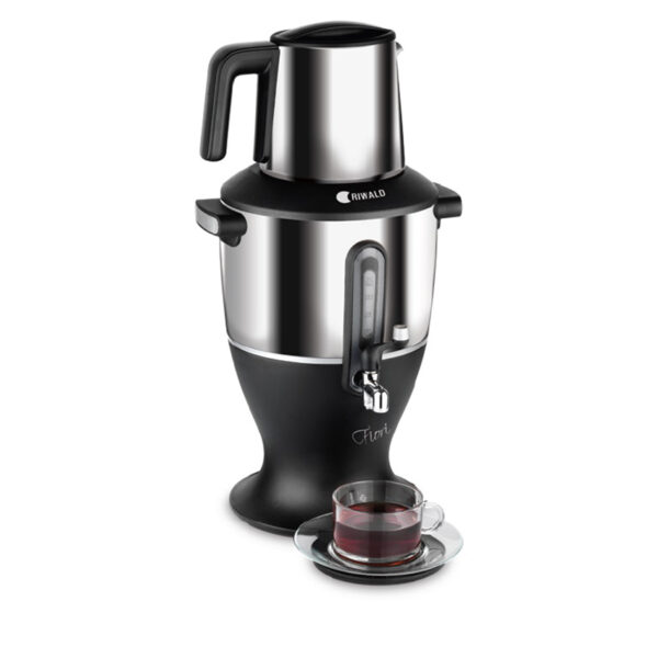 سماور برقی 2000 وات 1.2 + 3.0 لیتر استیل براق فیوری ریوالد 800211 - تصویر 1