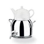 سماور رو اجاقی شیر دار 1.0 + 3.0 لیتر استیل براق لونا دایموند کرکماز 030