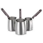 سرویس قهوه جوش 3 پارچه 2+3+4 پارچه استیل استا کرکماز 1214