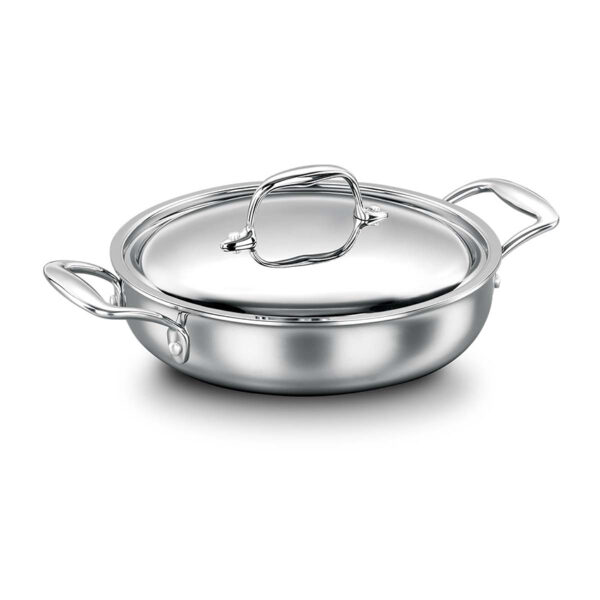 قابلمه کوتاه 24 سانتیمتر 2.5 لیتر استیل براق پروشف کرکماز 1378 - تصویر 1