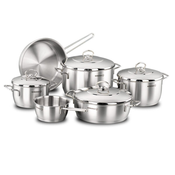 سرویس قابلمه 10 پارچه استیل مات آسترا کرکماز 1898-6 - تصویر 1