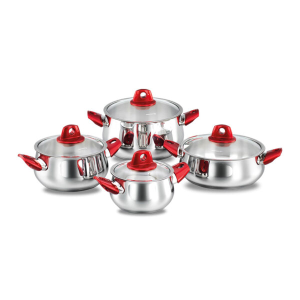 سرویس قابلمه 8 پارچه استیل رزا کرکماز 1913 - تصویر 1