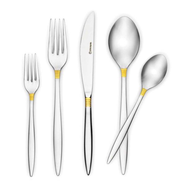 سرویس قاشق و چنگال 89 پارچه استیل لارا گلد کرکماز 2358 - تصویر 1