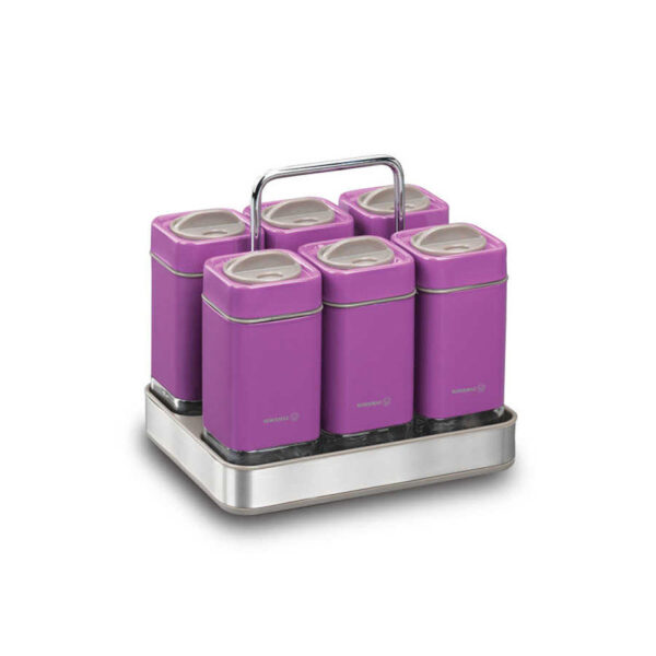 سرويس جا ادیویه7 پارچه بنفش استورا ارگوان کرکماز 696-01 - تصویر 1