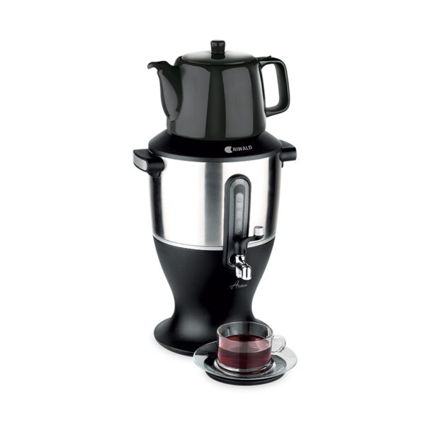 سماور برقی 2000 وات 1.0 + 3.0 لیتر استیل مات آرمی ریوالد 800205 - تصویر 1