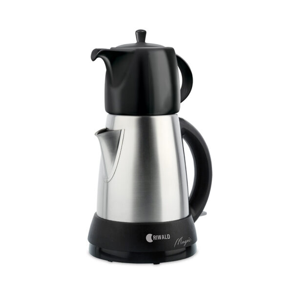 چای ساز برقی 1650 وات 0.7 + 1.5 لیتر استیل مات مجیک ریوالد 800906 - تصویر 1