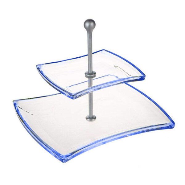 Walther-Glass1201404.jpg ظرف بلور دو طبقه 23.5 سانتیمتر آبی وینکس والترگلس 1201404 - تصویر 1