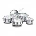 سرویس قابلمه 9 پارچه استیل براق گالا کرکماز 1058