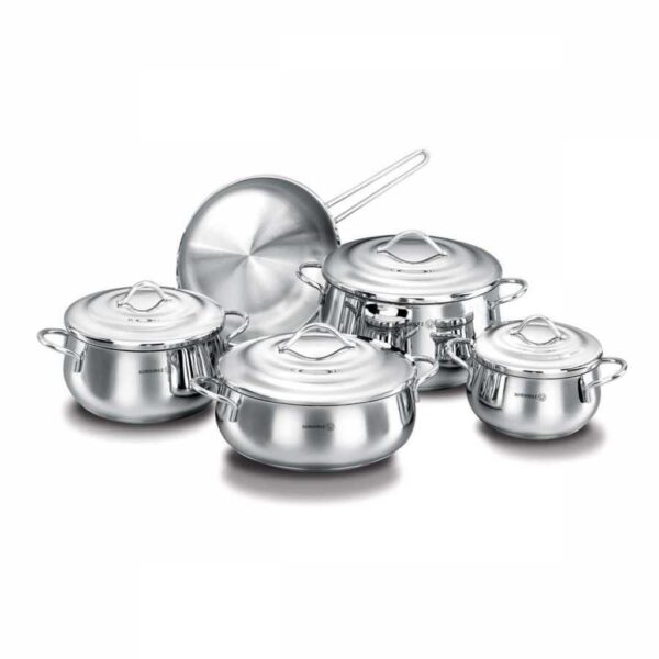 سرویس قابلمه 9 پارچه استیل براق گالا کرکماز 1058 - تصویر 1