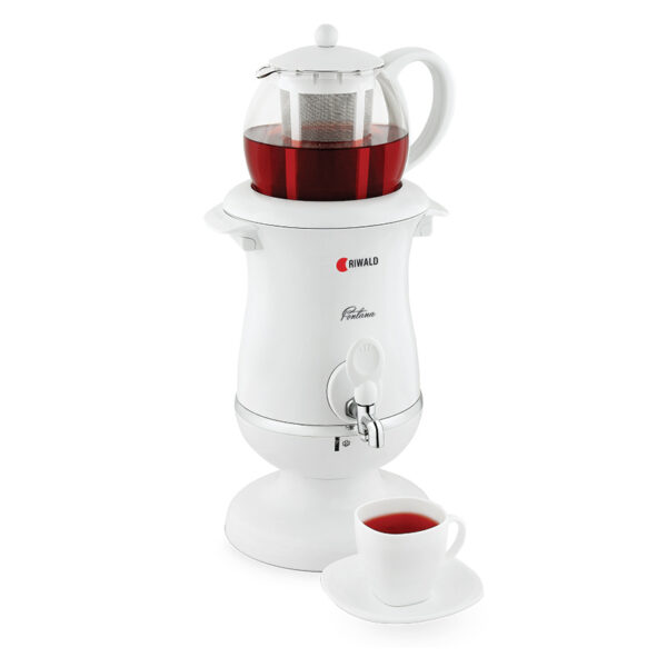 سماور برقی 1800 وات 1.2 + 2.5 لیتر سفید فونتانا ریوالد 800200 - تصویر 1