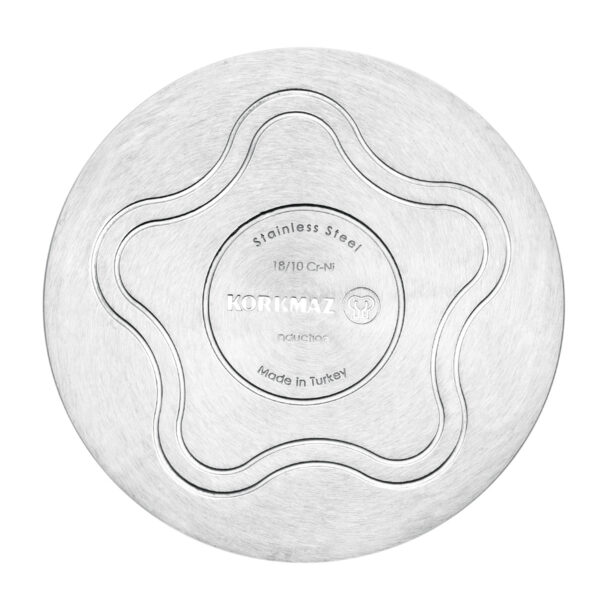 قابلمه 24*12.0 سانتیمتر 5.5 لیتر استیل براق آلفا کرکماز 1020