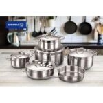 سرویس قابلمه 11 پارچه استیل مات آلفا ایکس ال کرکماز 1641