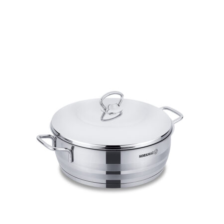 قابلمه کوتاه 26*10.0 سانتیمتر 5.3 لیتر استیل براق آسترا کرکماز 1907