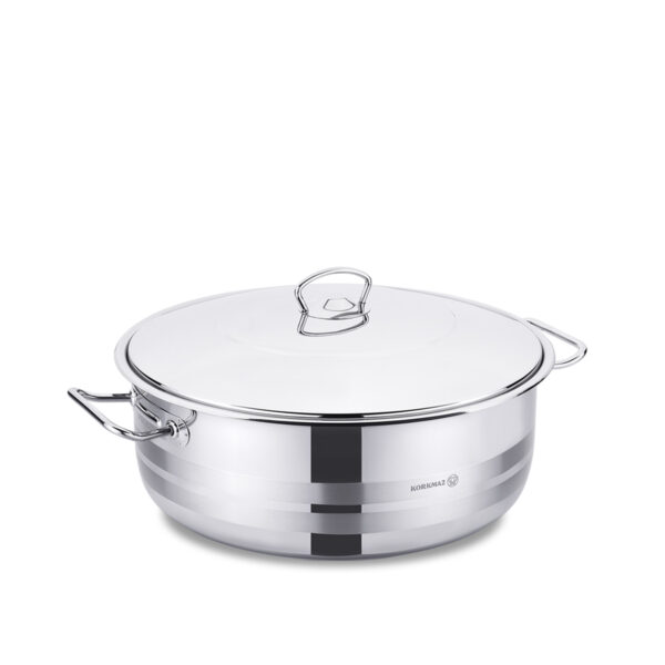 قابلمه کوتاه 32*9.0 سانتیمتر 7.5 لیتر استیل براق مگا کرکماز 1955