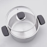 قابلمه کوتاه 24*6.5 سانتیمتر 2.8 لیتر استیل براق کاپا کرکماز 1690-1