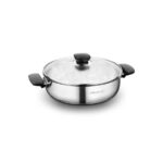 قابلمه کوتاه 26*8.5 سانتیمتر 4.5 لیتر استیل براق کاپا کرکماز 1691-1