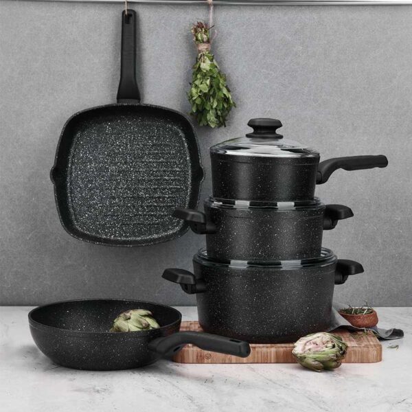 تابه گریل مربع 28*28سانتیمتر مشکی اورنلا کرکماز 1120 - تصویر 3