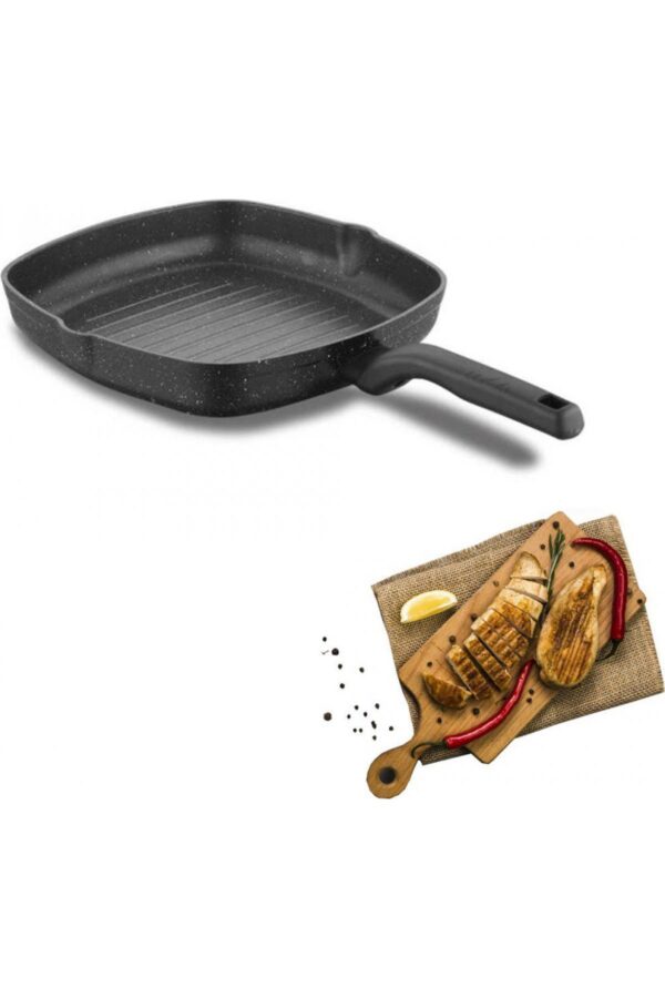 تابه گریل مربع 28*28سانتیمتر مشکی اورنلا کرکماز 1120 - تصویر 2