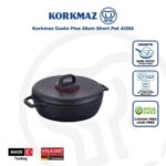 قابلمه کوتاه نچسب 26*7 سانتیمتر 3.5 لیتر مشکی گستو پلاس کرکماز 1355 - تصویر 2