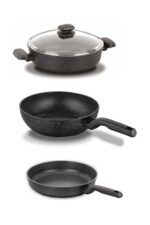 تابه 30*6 سانتیمتر 4.0 لیتر مشکی اورنلا کرکماز 1853 - تصویر 3