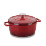 قابلمه گریل چدنی 20*10.5 سانتیمتر قرمز کاستا کرکماز 2829-1