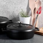 قابلمه کوتاه گریل چدنی 26*7 سانتیمتر مشکی کاستا کرکماز 2849 - تصویر 2