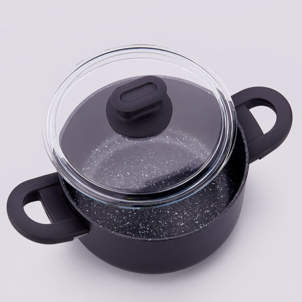 قابلمه نچسب 20*10.5 سانتیمتر 3.0 لیتر مشکی لینا کرکماز 2871 - تصویر 2